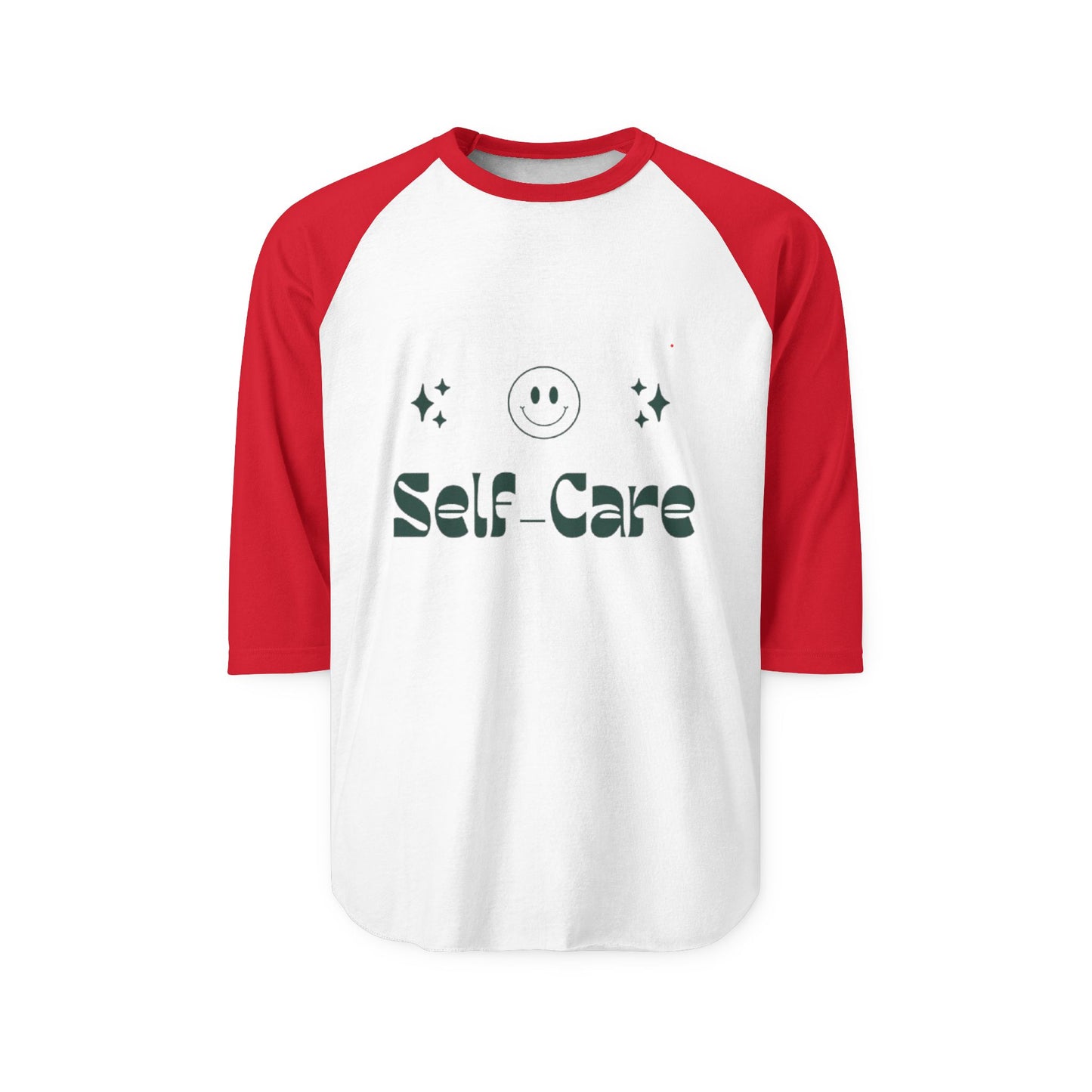 Self-Care Unisex Three-Quarter Sleeve Raglan Shirt - Positive Vibes Tee