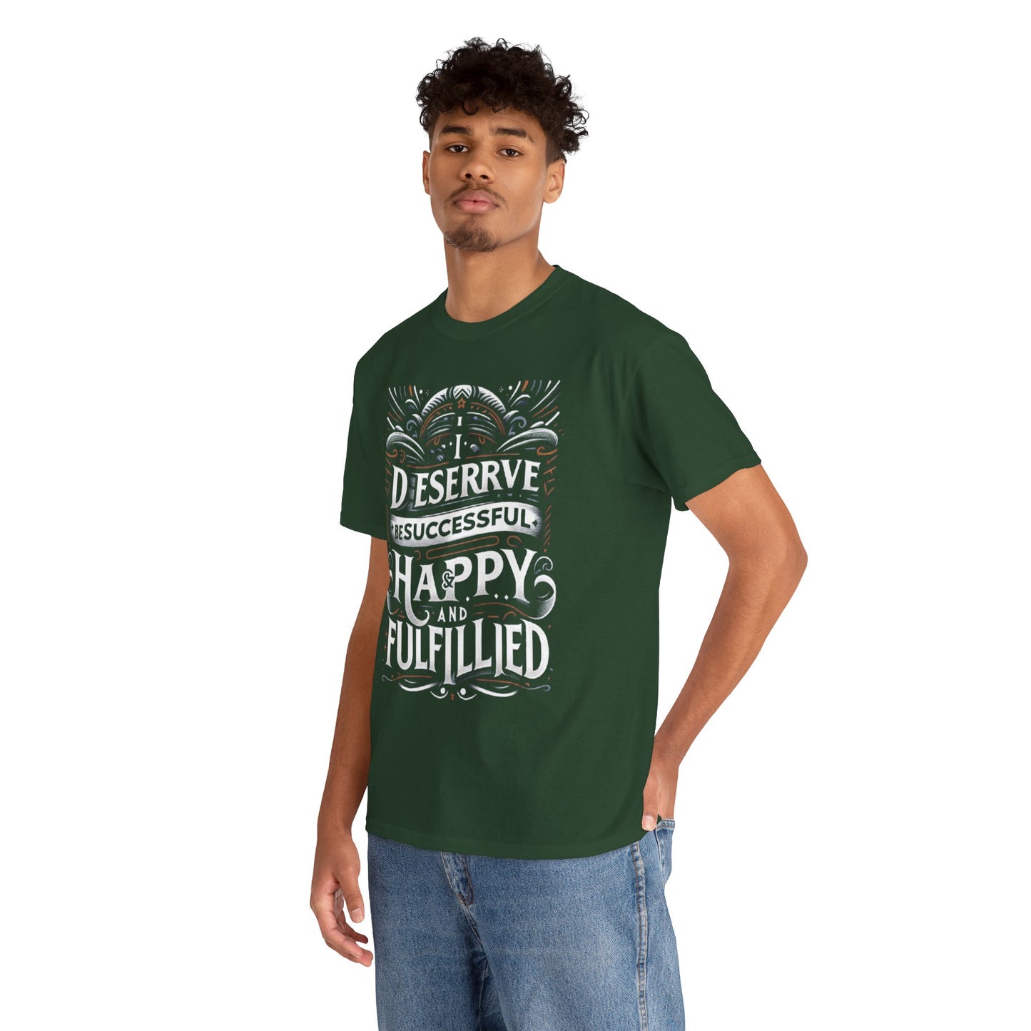 Retro Graphic Tee - 'Deserve Happier' Shirt
