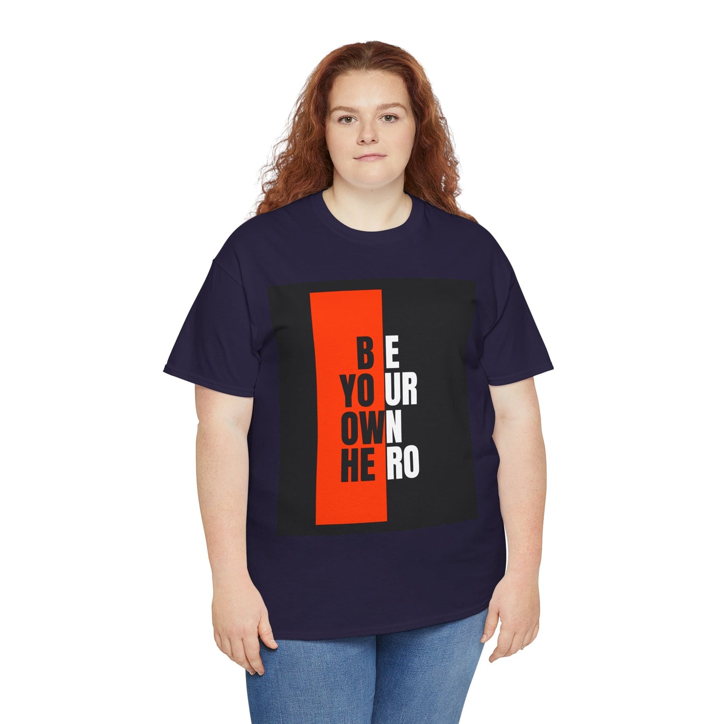 Be Your Own Hero Unisex Heavy Cotton Tee | Inspirational Graphic Shirt