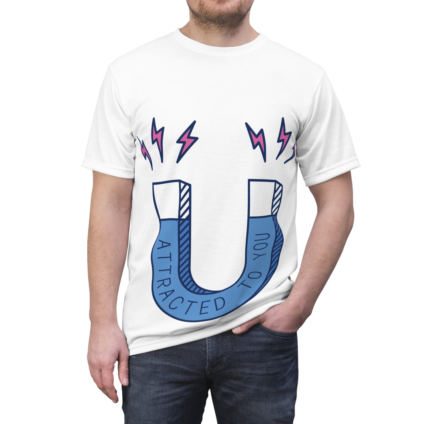 Attracted to You Unisex Tee - Cute Magnet Design for Romantic Gifts