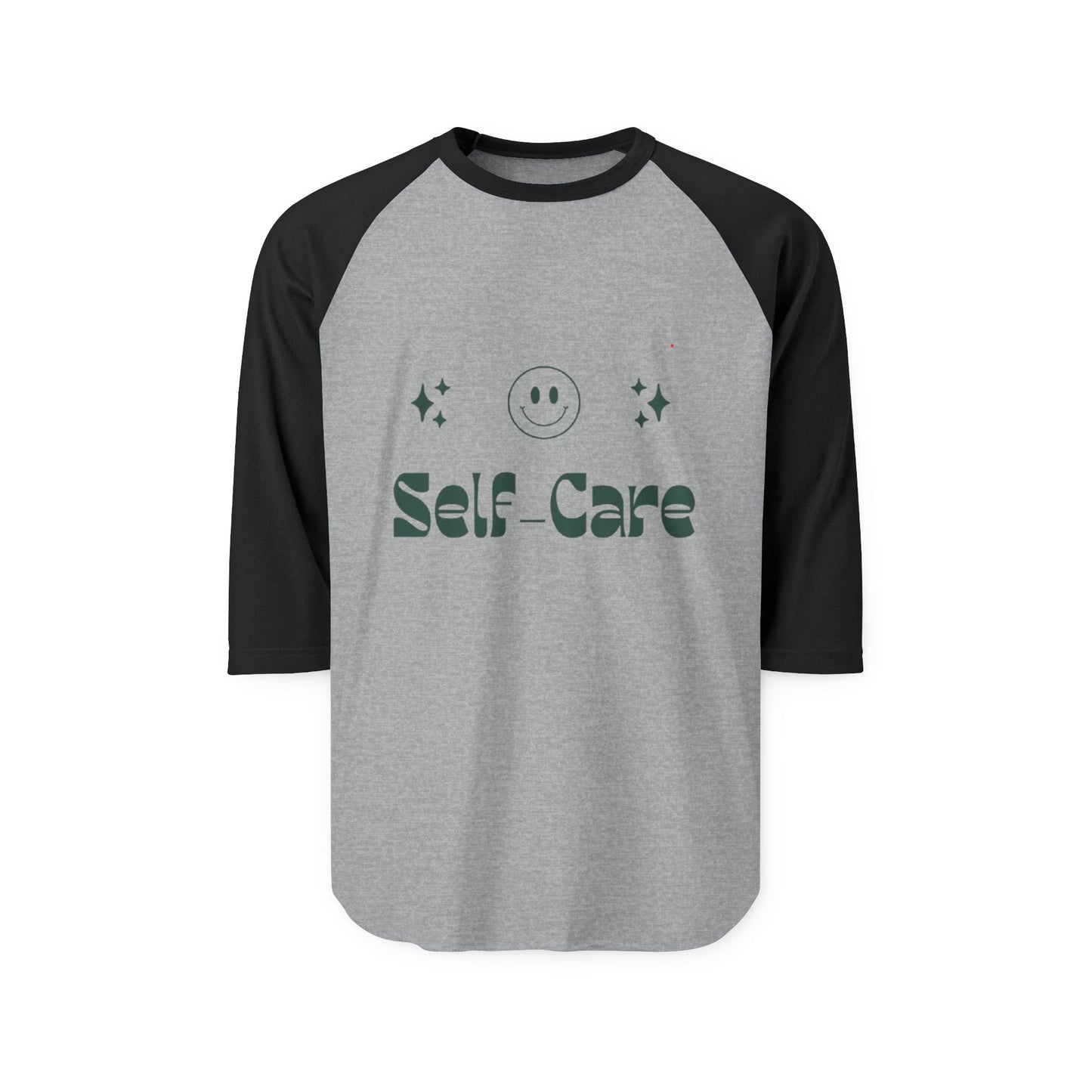 Self-Care Unisex Three-Quarter Sleeve Raglan Shirt - Positive Vibes Tee