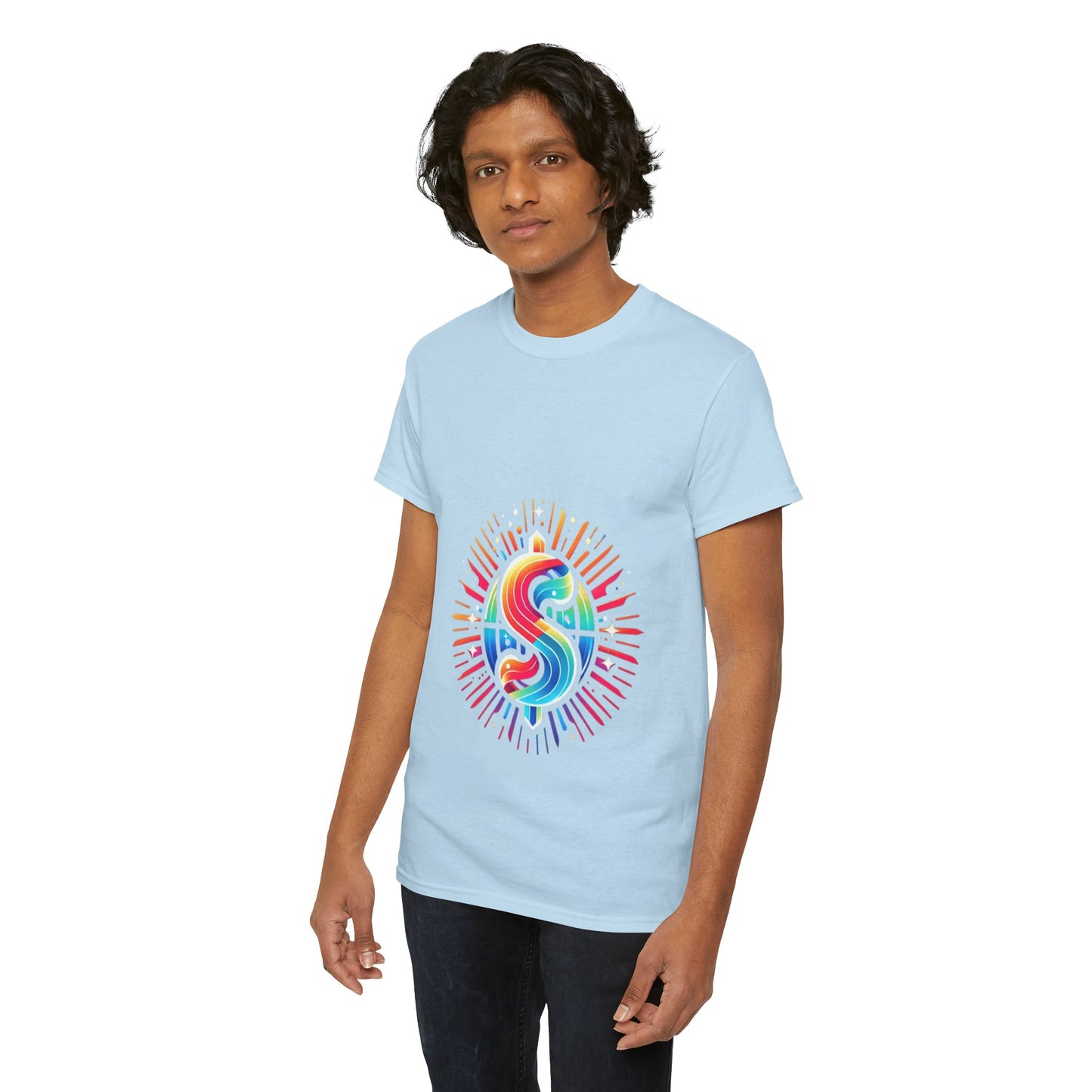 Vibrant Unisex Heavy Cotton Tee with Colorful Design