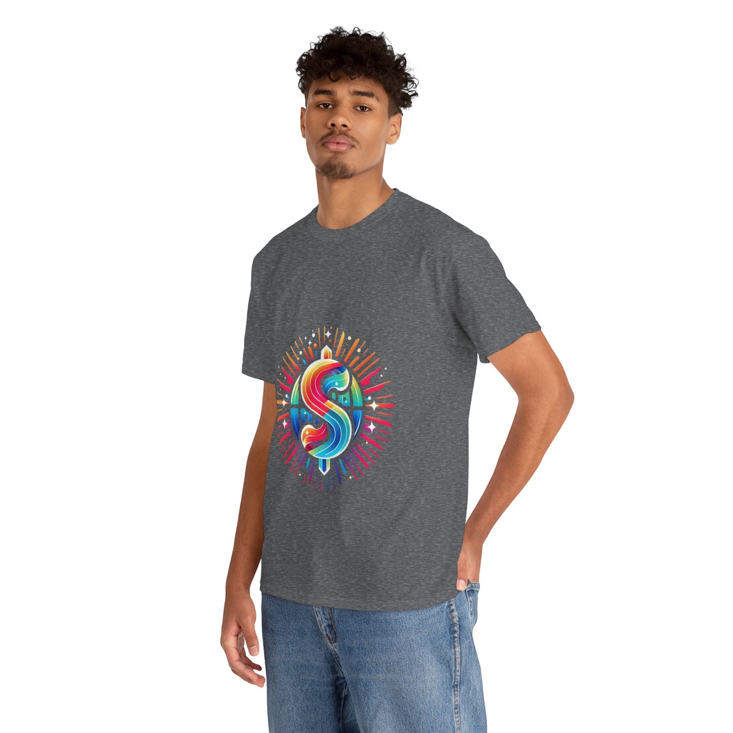Vibrant Unisex Heavy Cotton Tee with Colorful Design