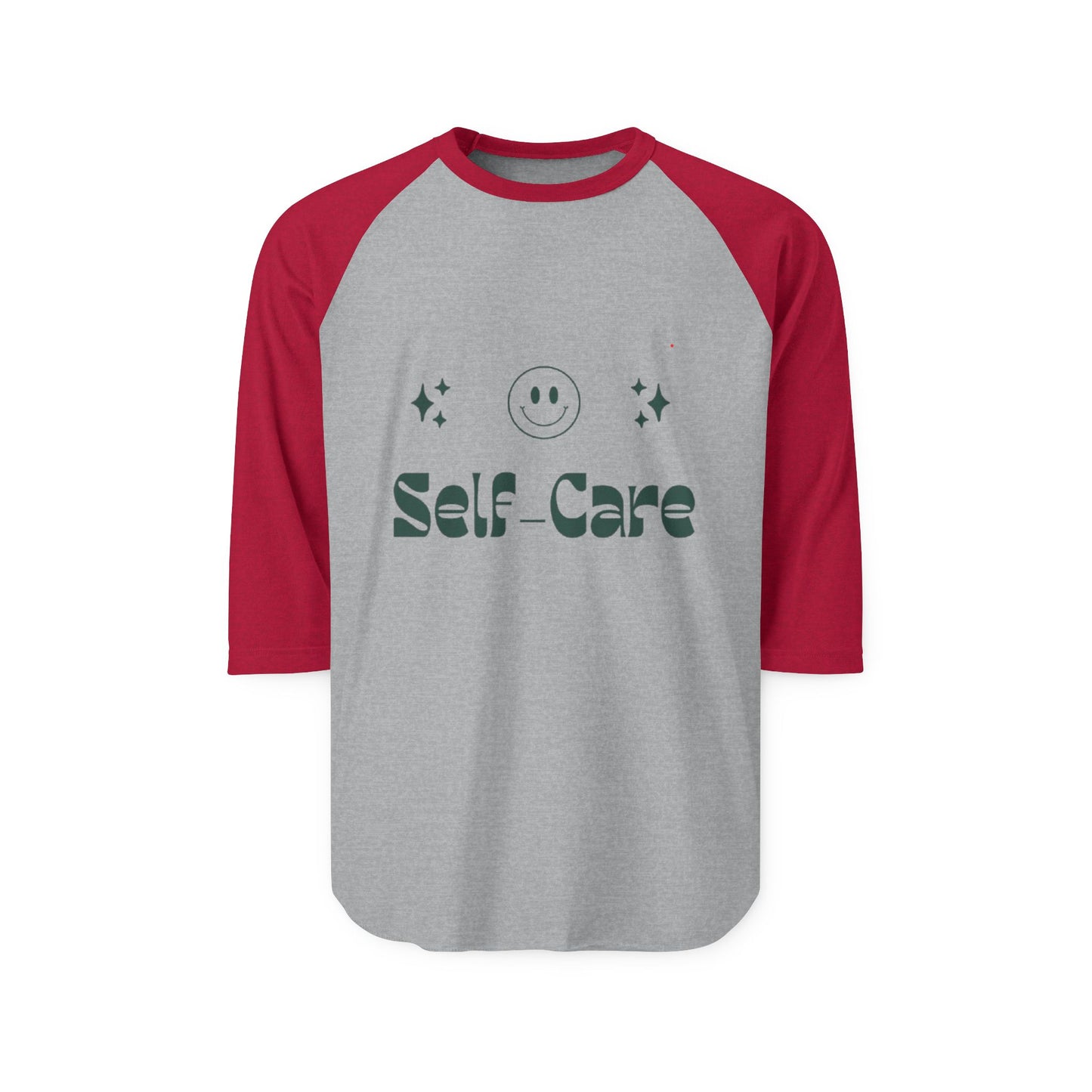 Self-Care Unisex Three-Quarter Sleeve Raglan Shirt - Positive Vibes Tee