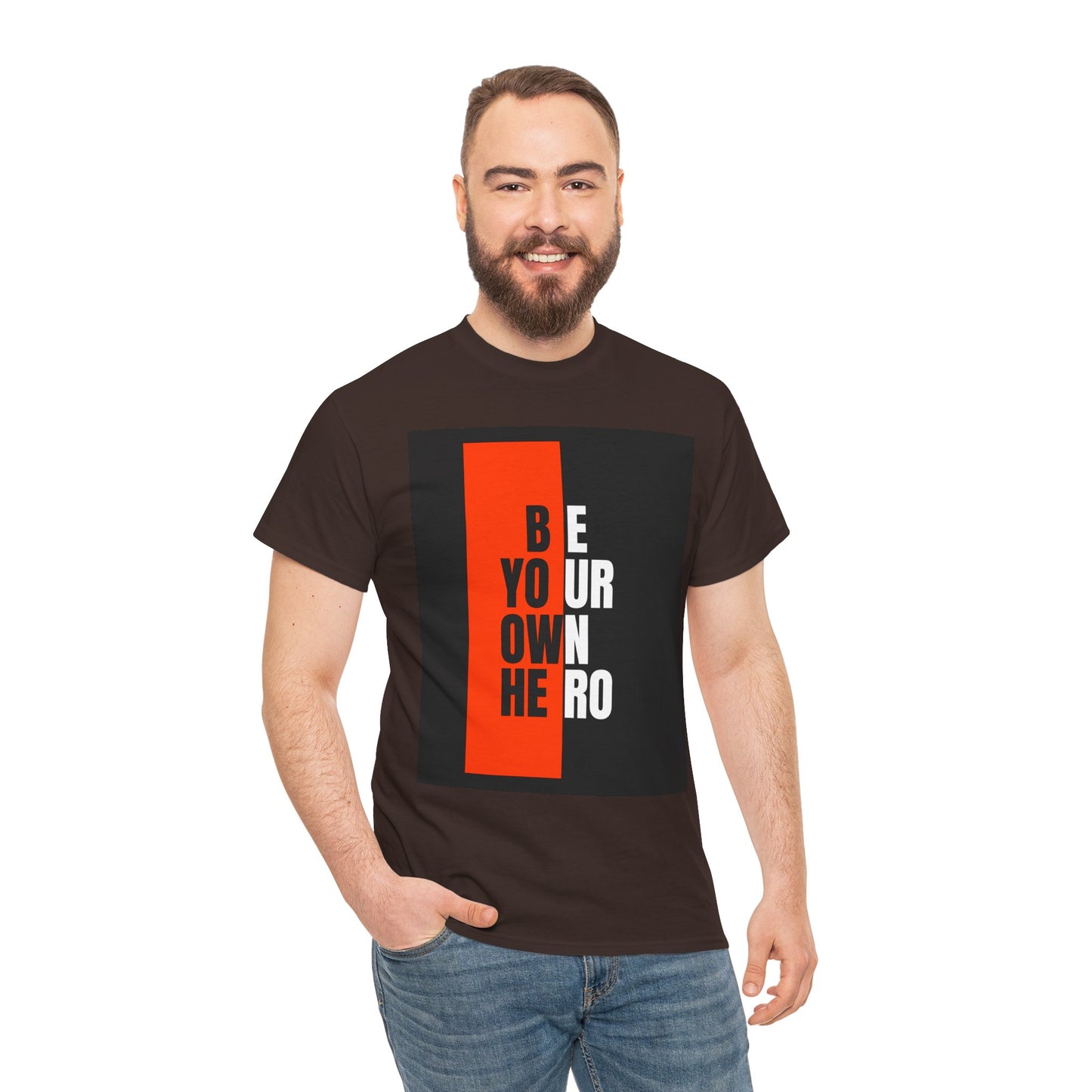 Be Your Own Hero Unisex Heavy Cotton Tee | Inspirational Graphic Shirt