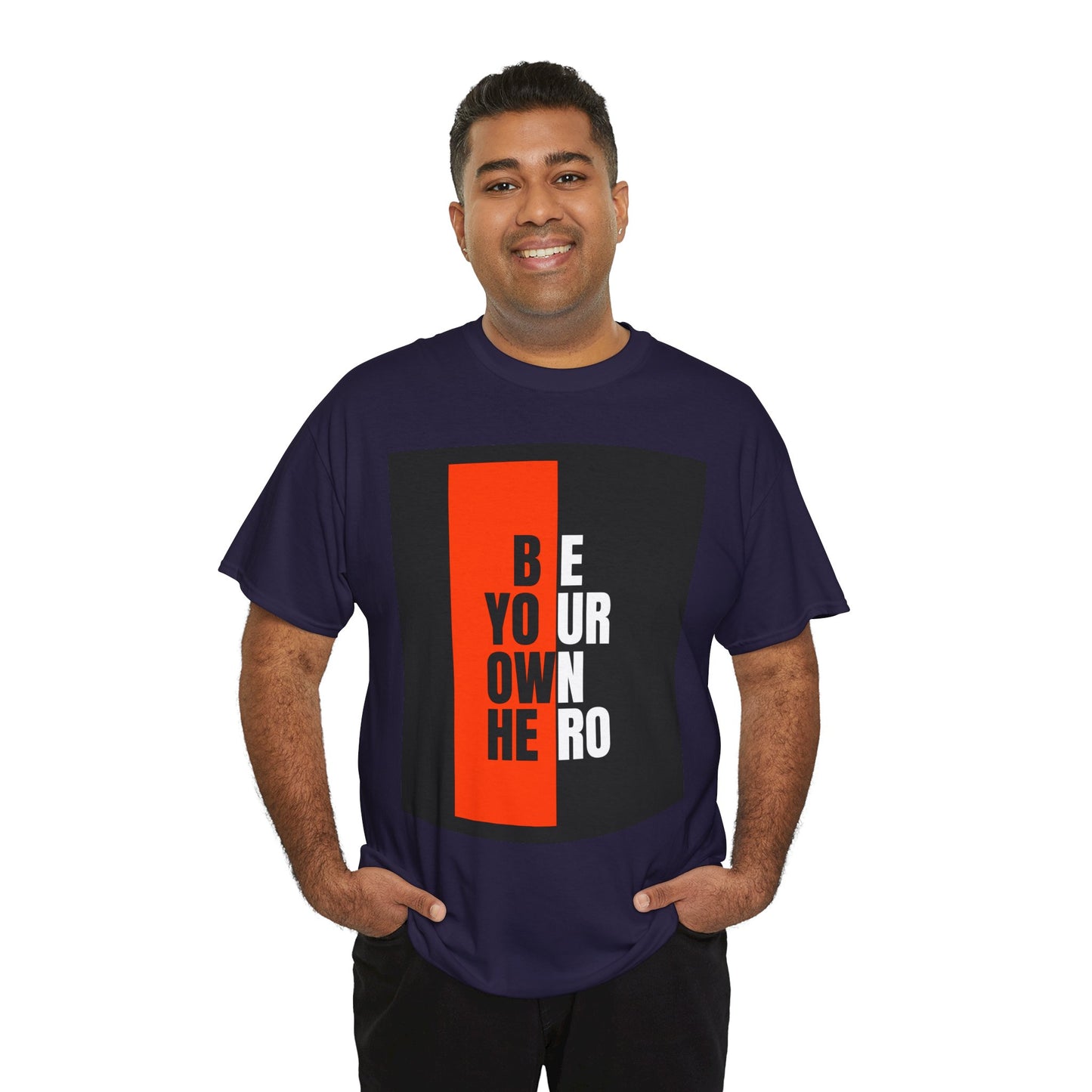 Be Your Own Hero Unisex Heavy Cotton Tee | Inspirational Graphic Shirt