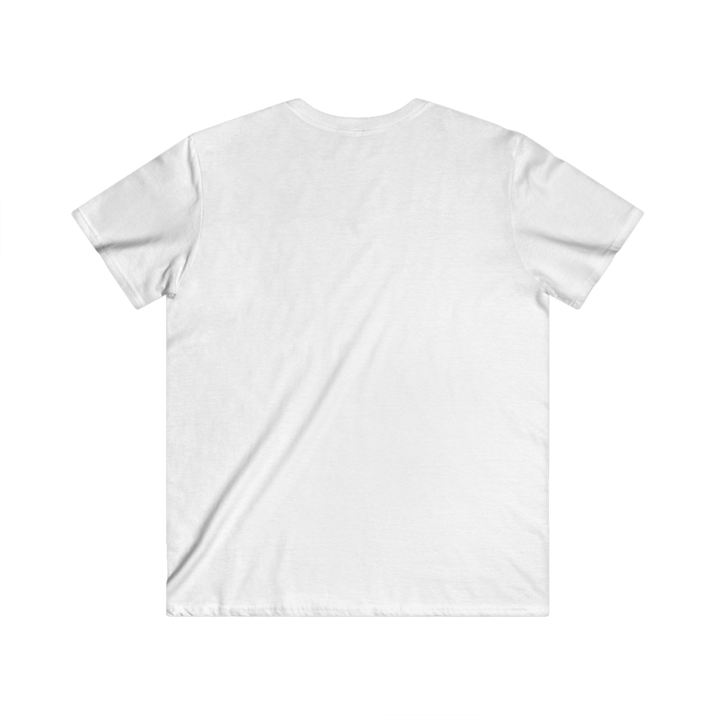Men's Fitted V-Neck Tee - Happy Smiley Face Design