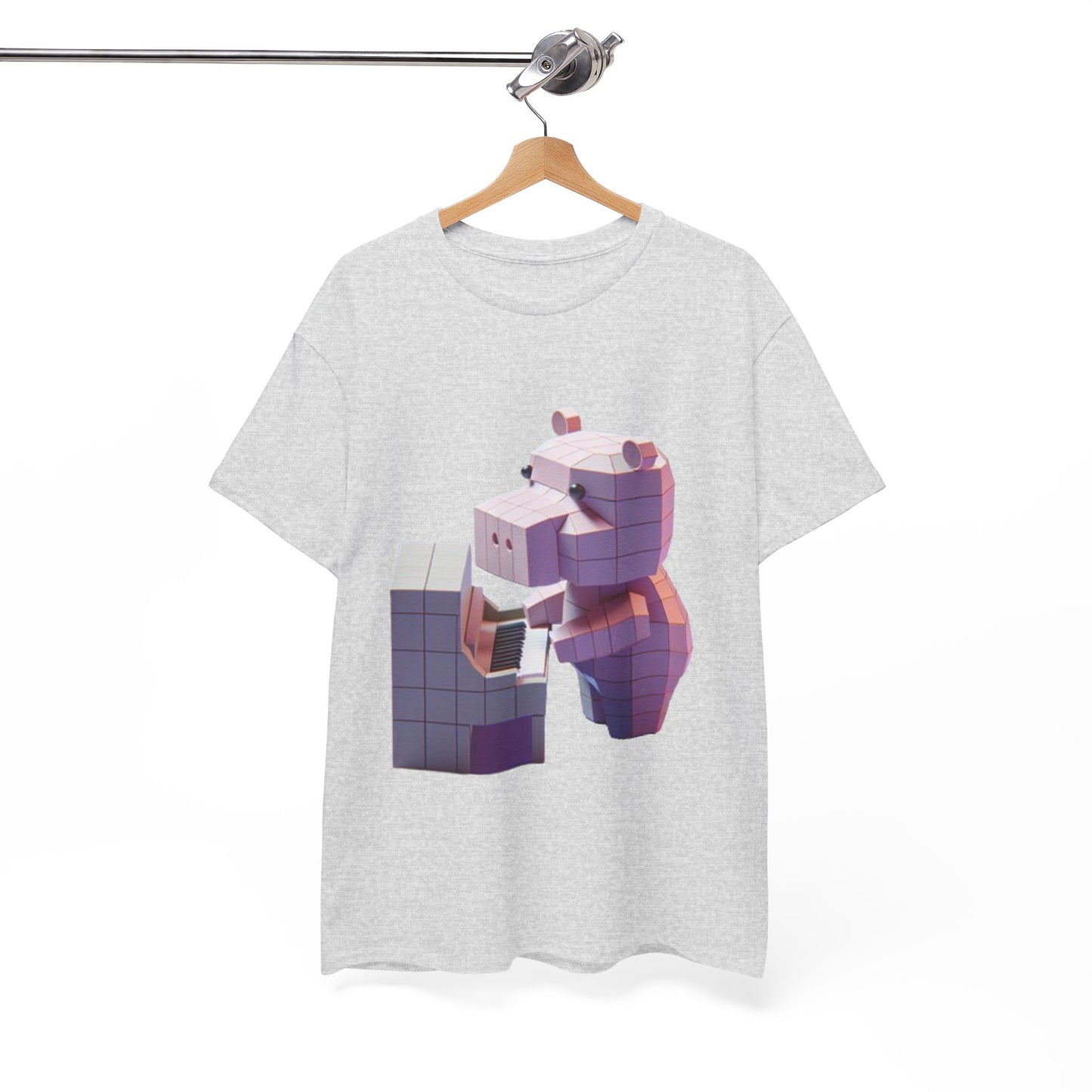 Cute 3D Animal Graphic Unisex Heavy Cotton Tee - Fun Casual Wear
