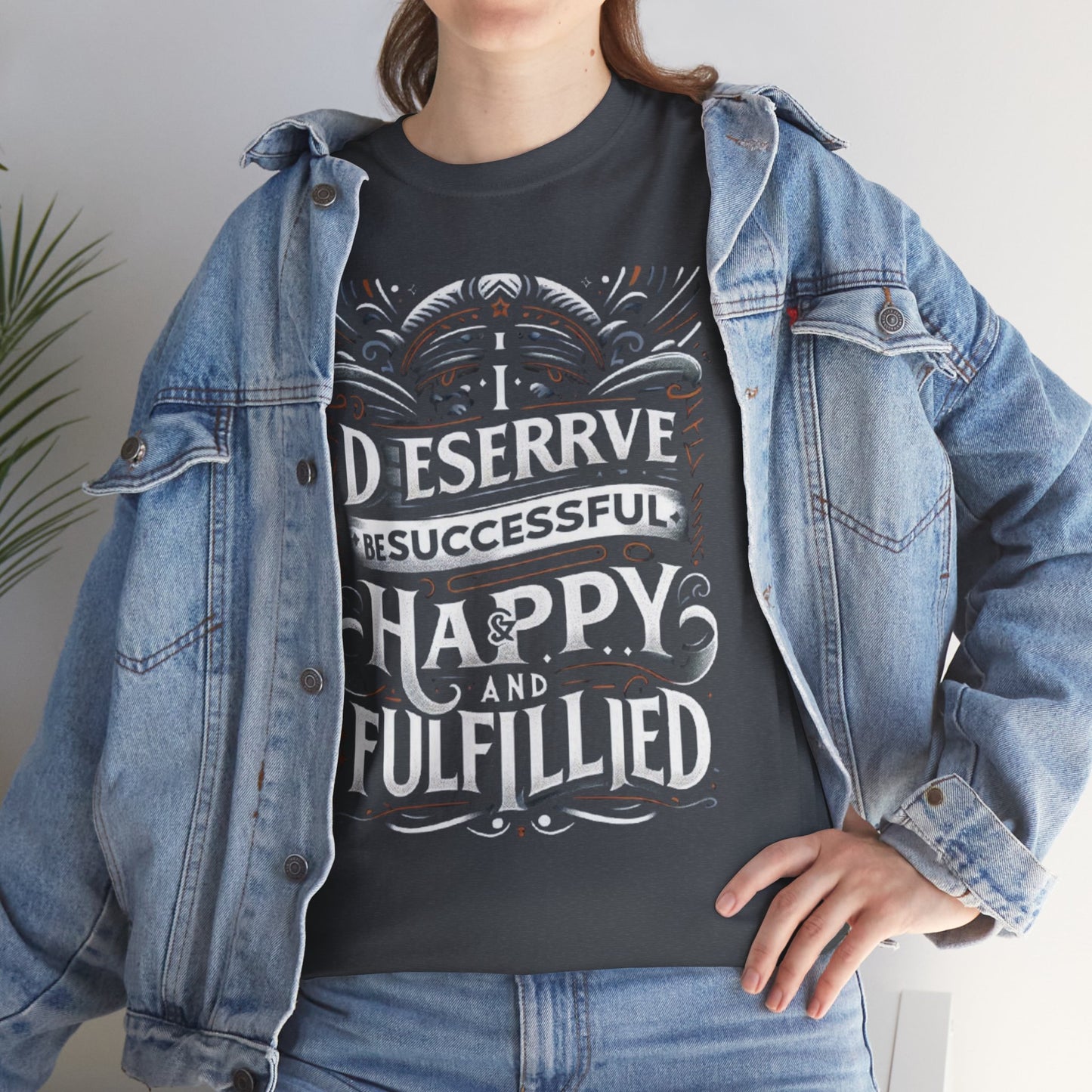 Retro Graphic Tee - 'Deserve Happier' Shirt