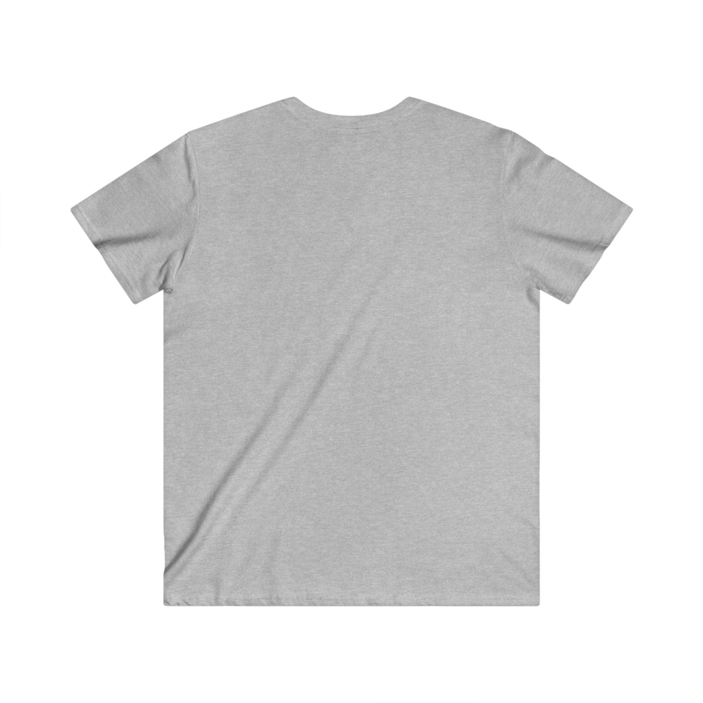 Men's Fitted V-Neck Tee - Happy Smiley Face Design