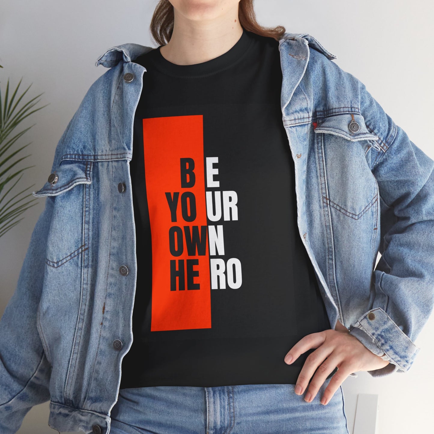 Be Your Own Hero Unisex Heavy Cotton Tee | Inspirational Graphic Shirt
