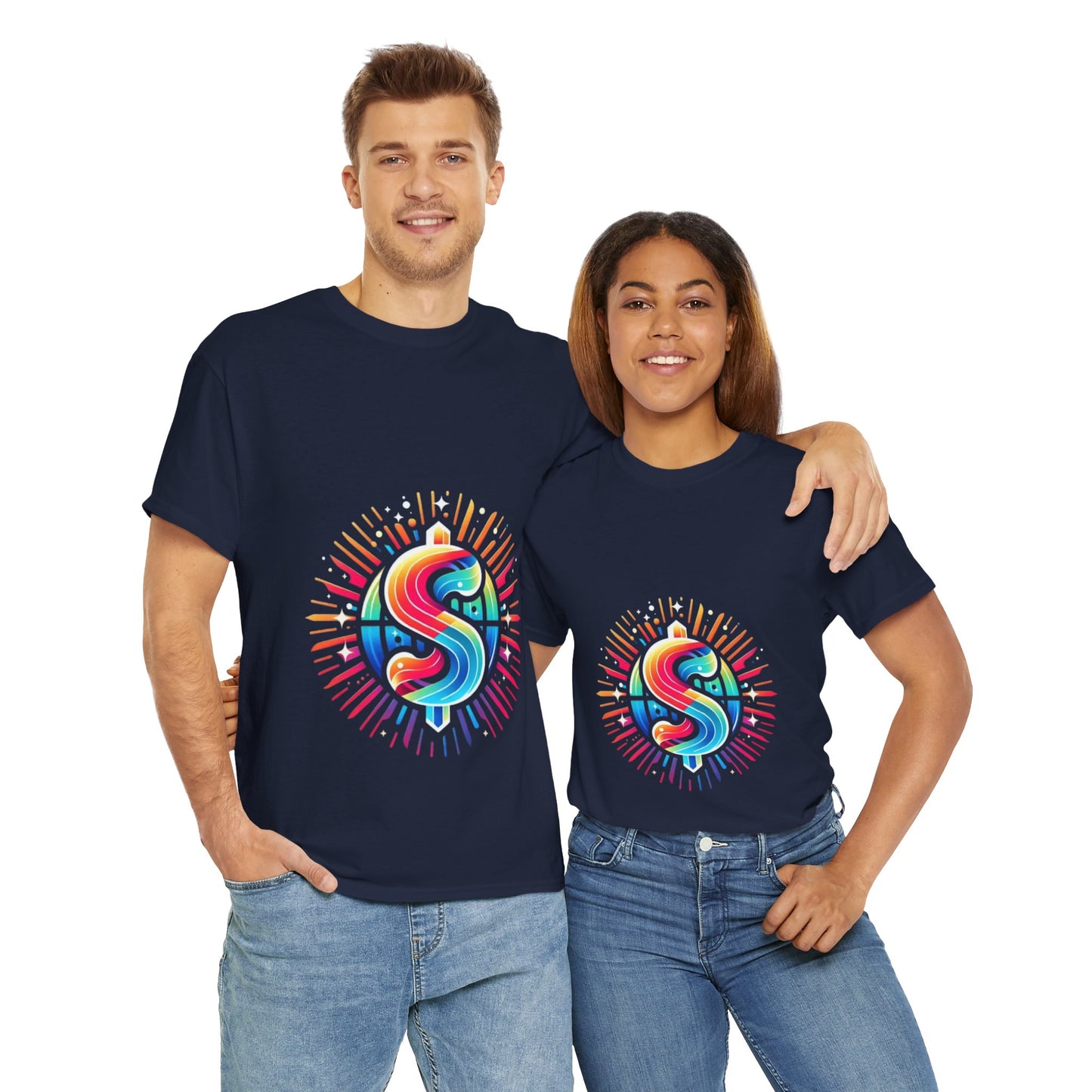 Vibrant Unisex Heavy Cotton Tee with Colorful Design