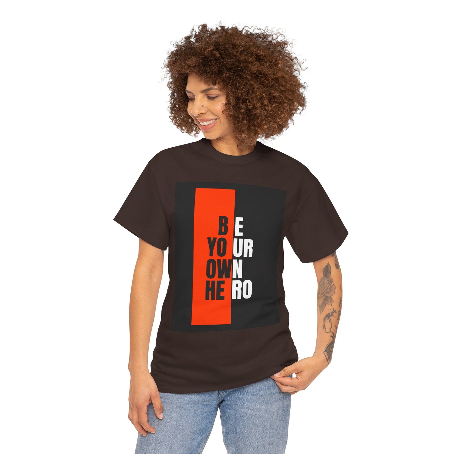 Be Your Own Hero Unisex Heavy Cotton Tee | Inspirational Graphic Shirt