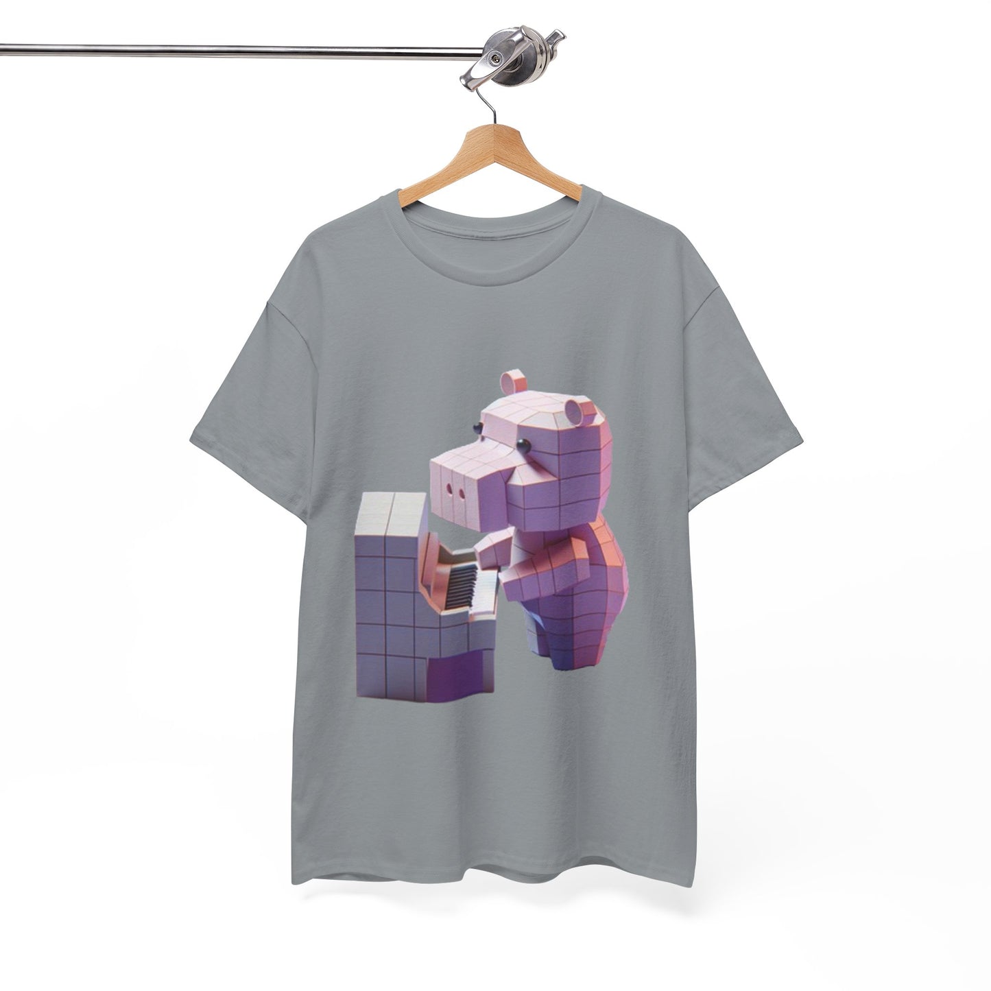 Cute 3D Animal Graphic Unisex Heavy Cotton Tee - Fun Casual Wear