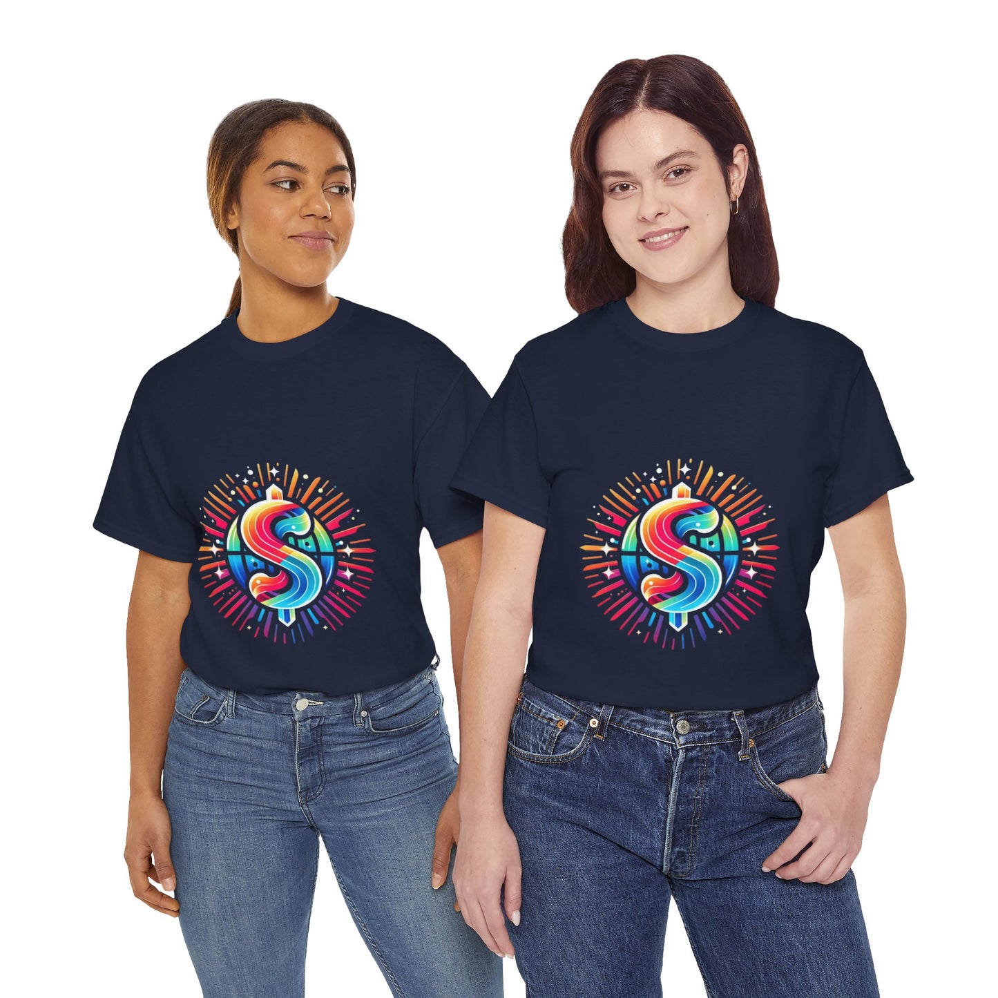 Vibrant Unisex Heavy Cotton Tee with Colorful Design