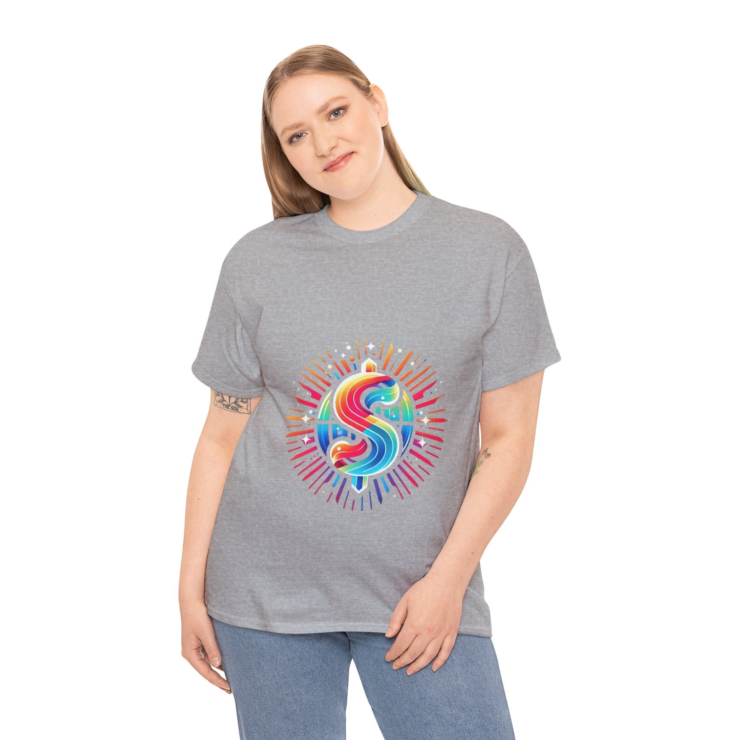 Vibrant Unisex Heavy Cotton Tee with Colorful Design