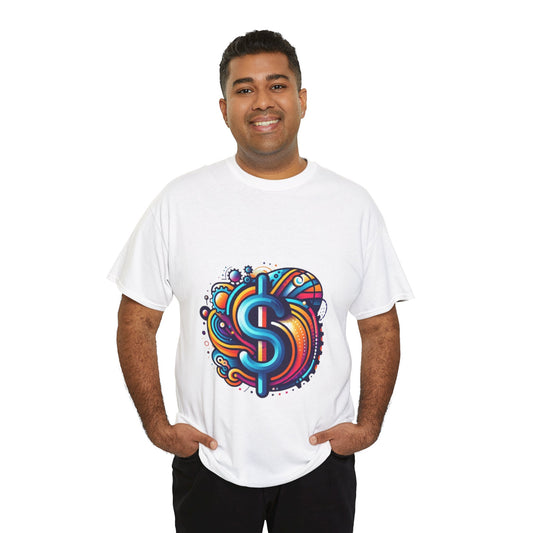 Colorful Dollar Sign Unisex Heavy Cotton Tee