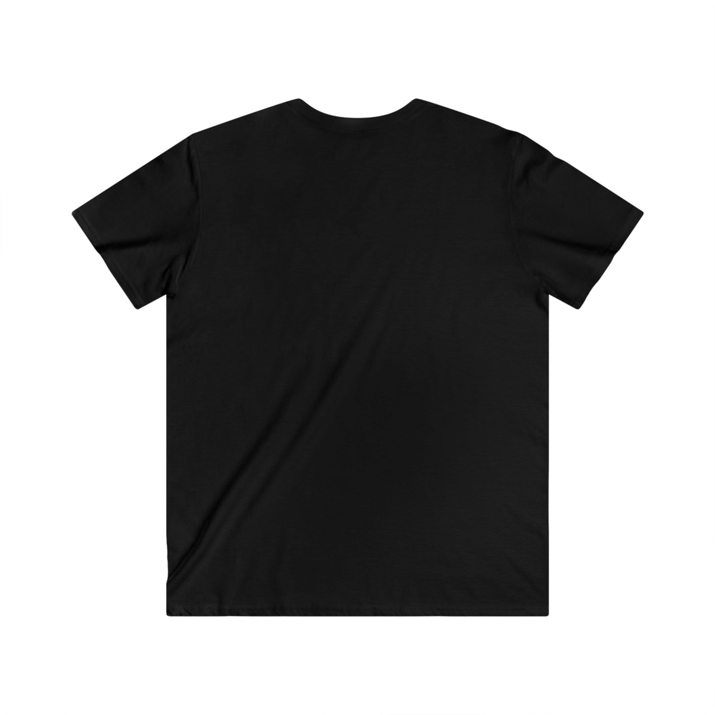 Men's Fitted V-Neck Tee - Happy Smiley Face Design