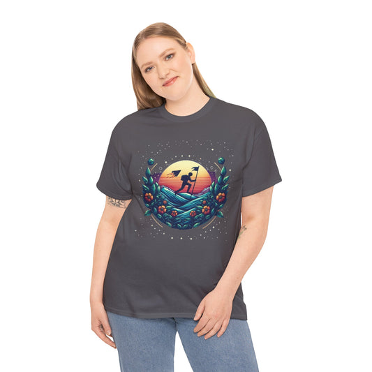 Nature-Inspired Unisex Heavy Cotton Tee - Perfect for Outdoor Lovers