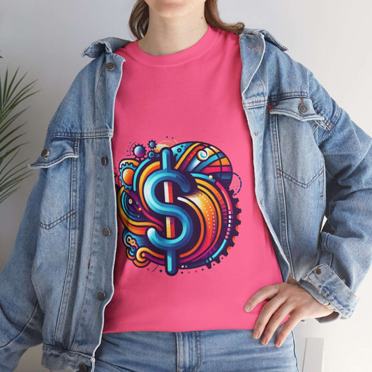 Colorful Dollar Sign Unisex Heavy Cotton Tee