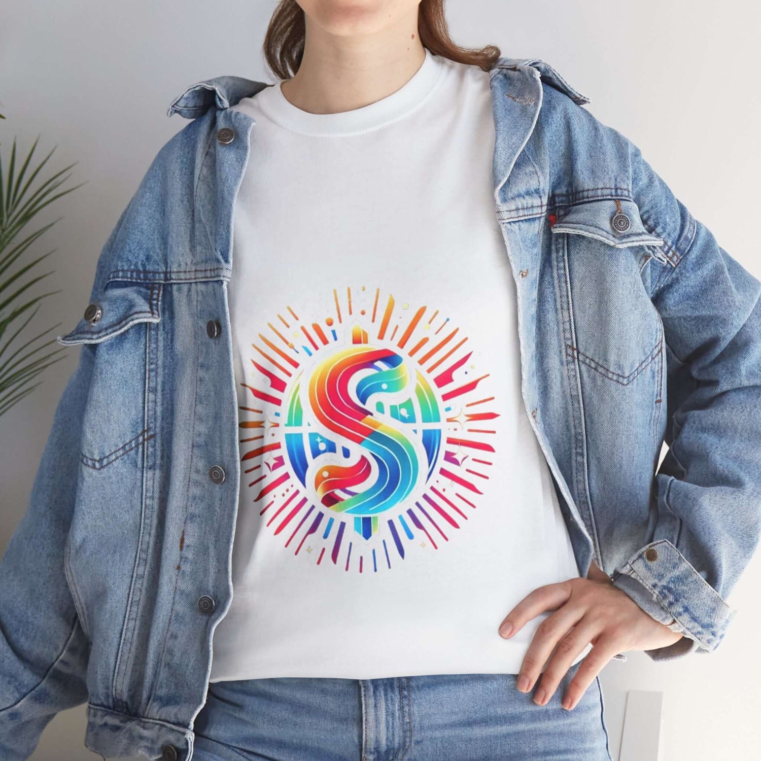 Vibrant Unisex Heavy Cotton Tee with Colorful Design